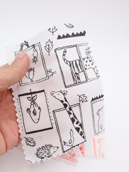 【25AW-049】窓からあにまるずプリント綿ローン　/0.5ｙあたり=～830円