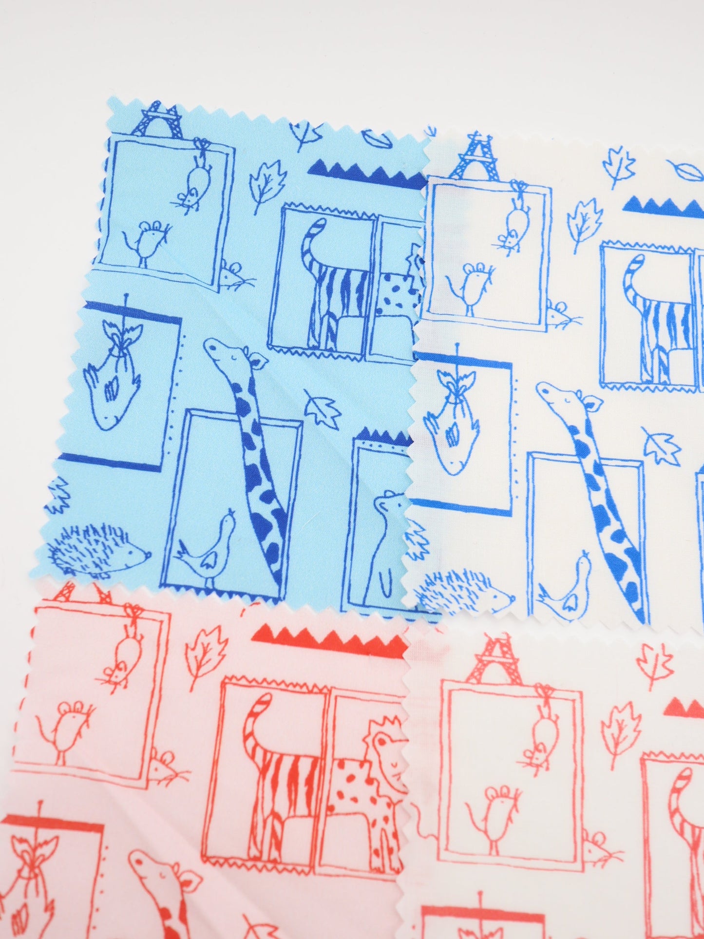 【25AW-049】窓からあにまるずプリント綿ローン　/0.5ｙあたり=～830円