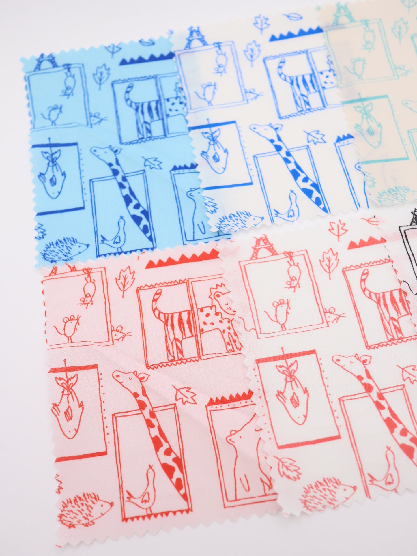 【25AW-049】窓からあにまるずプリント綿ローン　/0.5ｙあたり=～830円