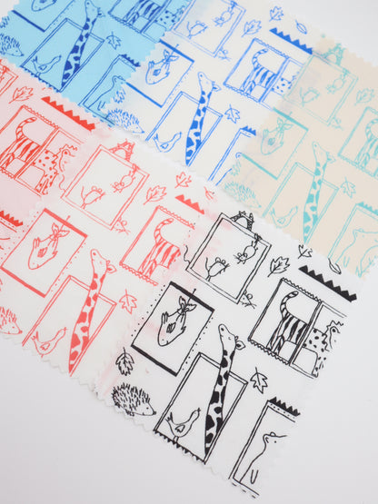 【25AW-049】窓からあにまるずプリント綿ローン　/0.5ｙあたり=～830円