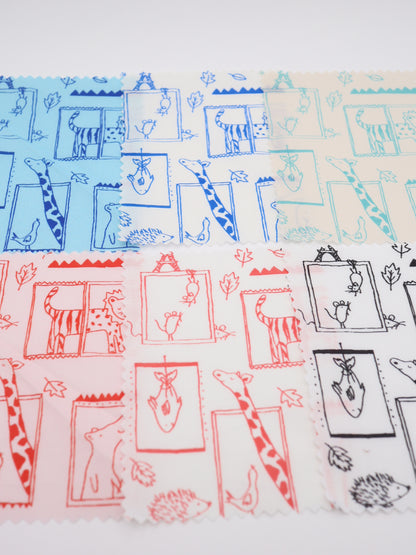 【25AW-049】窓からあにまるずプリント綿ローン　/0.5ｙあたり=～830円