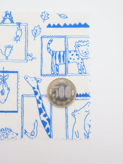 【25AW-049】窓からあにまるずプリント綿ローン　/0.5ｙあたり=～830円