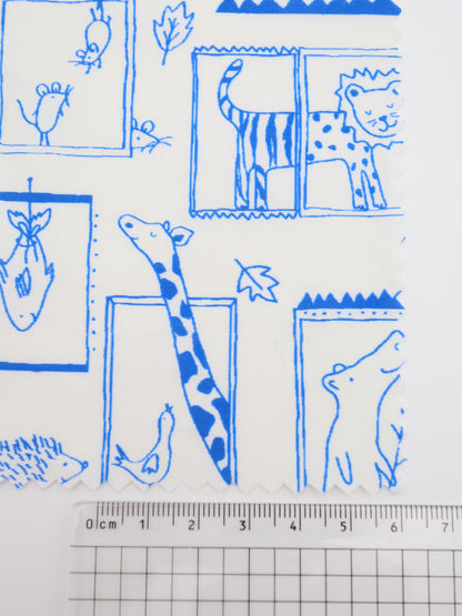 【25AW-049】窓からあにまるずプリント綿ローン　/0.5ｙあたり=～830円