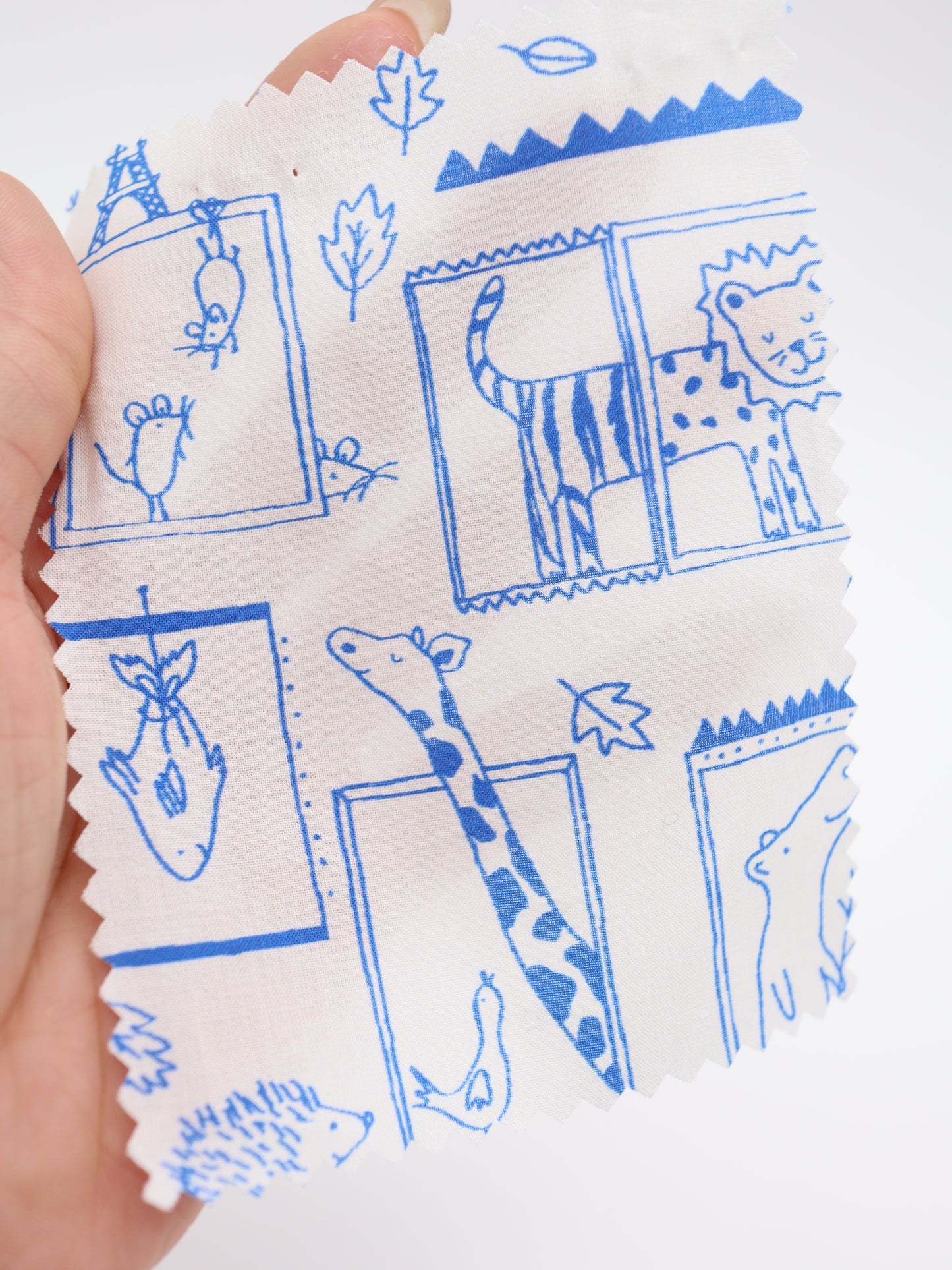 【25AW-049】窓からあにまるずプリント綿ローン　/0.5ｙあたり=～830円