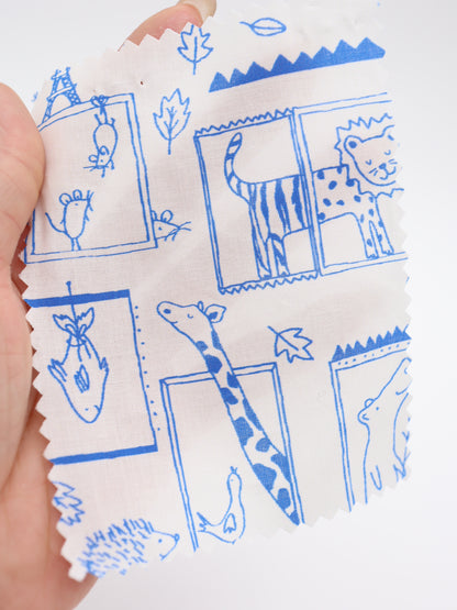 【25AW-049】窓からあにまるずプリント綿ローン　/0.5ｙあたり=～830円