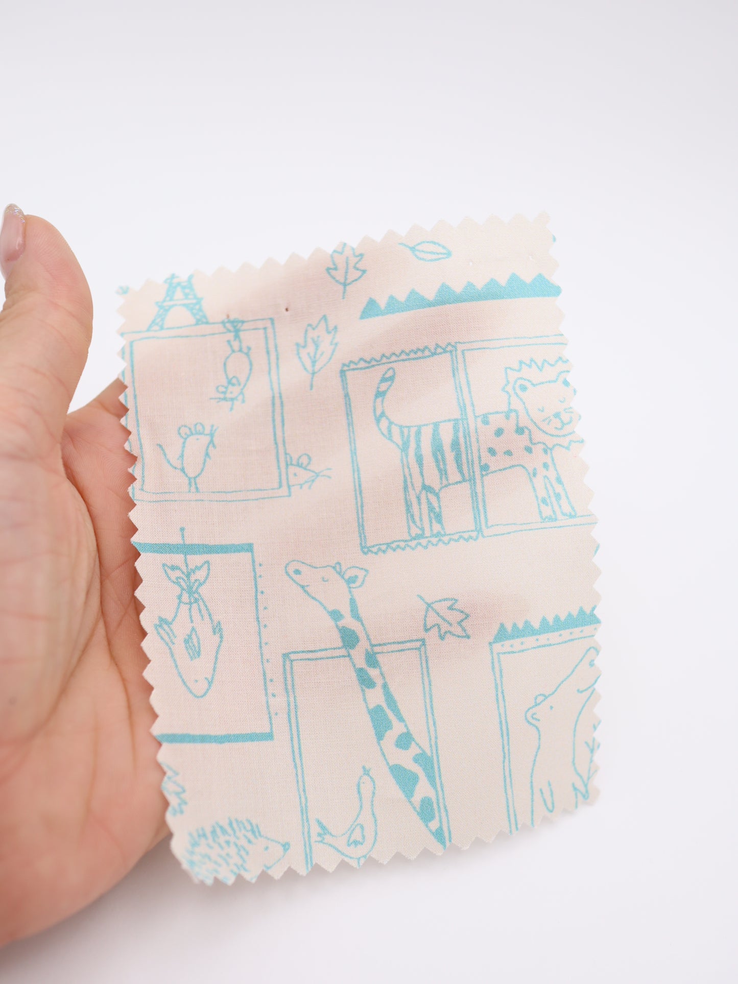 【25AW-049】窓からあにまるずプリント綿ローン　/0.5ｙあたり=～830円