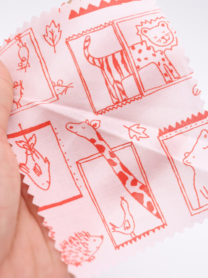 【25AW-049】窓からあにまるずプリント綿ローン　/0.5ｙあたり=～830円