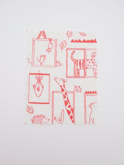 【25AW-049】窓からあにまるずプリント綿ローン　/0.5ｙあたり=～830円