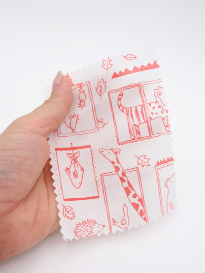 【25AW-049】窓からあにまるずプリント綿ローン　/0.5ｙあたり=～830円