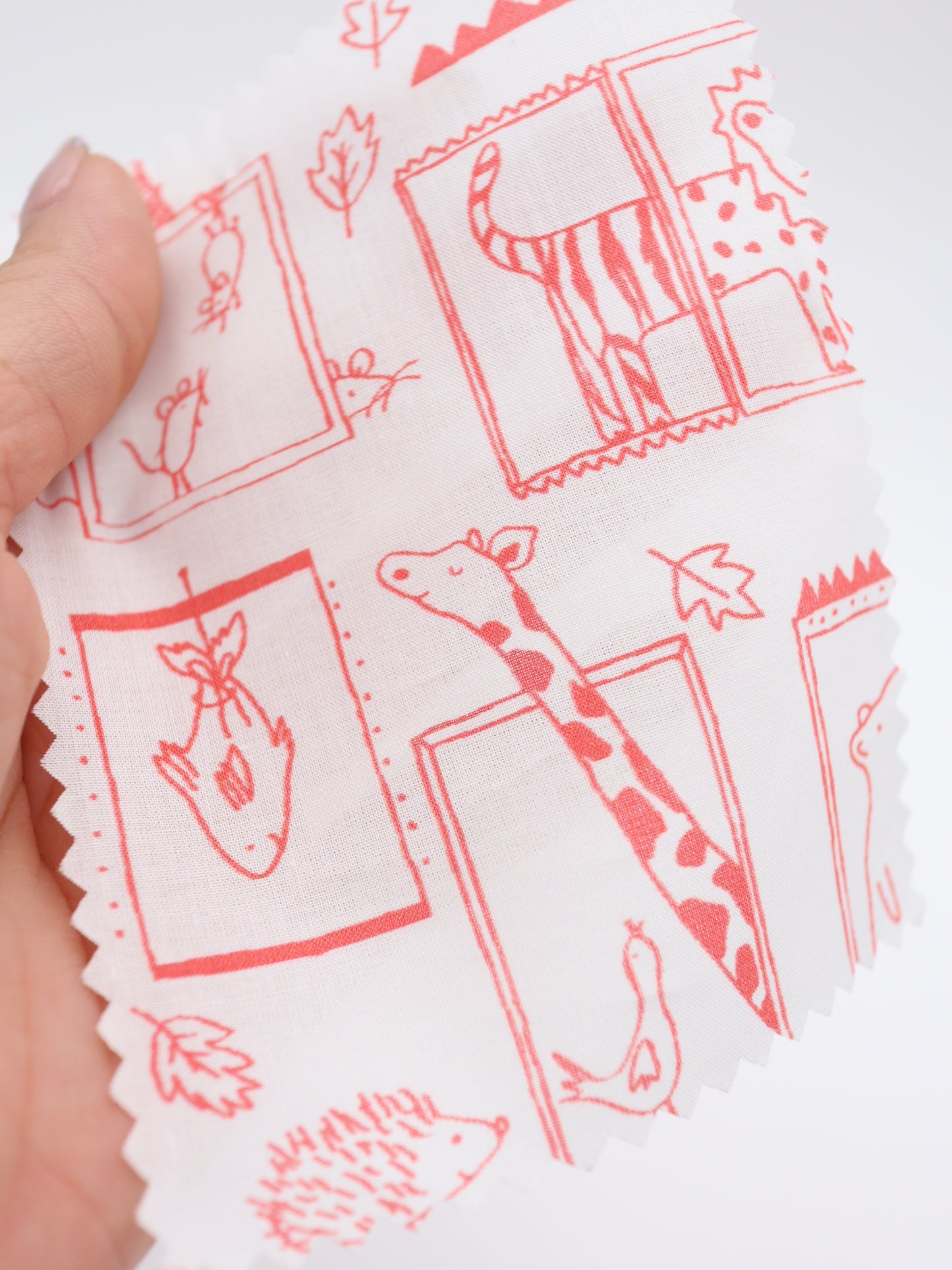 【25AW-049】窓からあにまるずプリント綿ローン　/0.5ｙあたり=～830円