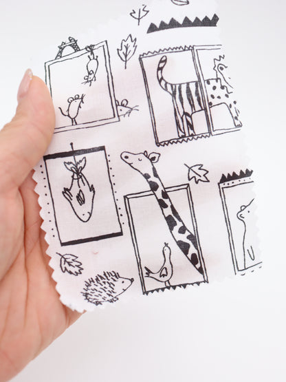 【25AW-049】窓からあにまるずプリント綿ローン　/0.5ｙあたり=～830円