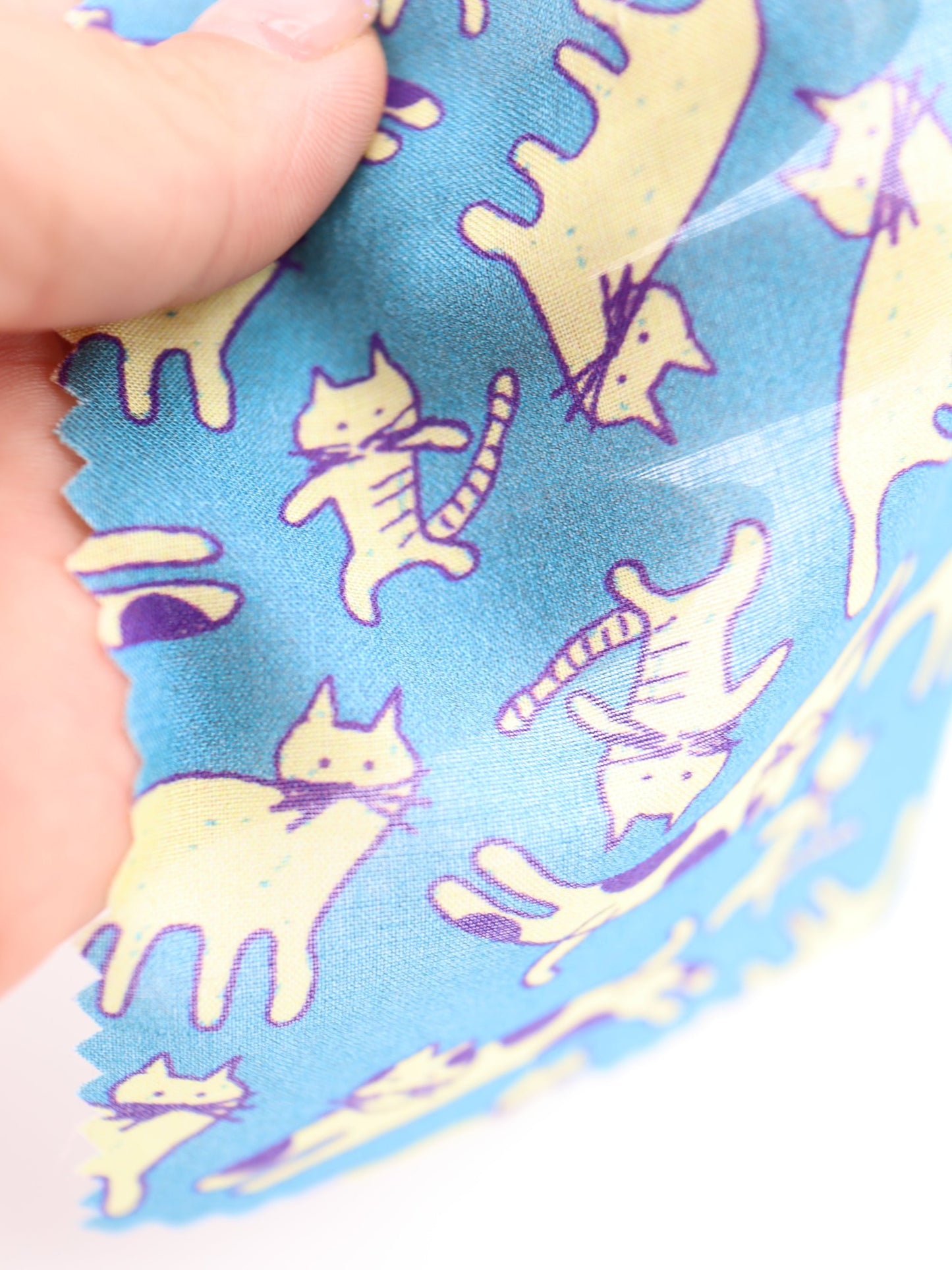 【25AW-050】猫村猫太さんプリント綿ローン　/0.5ｙあたり=～745円