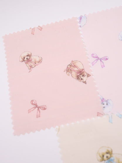 【25AW-046】おすわりしゃむねこ＆といぷーちゃんプリント綿ローン　/0.5ｙあたり=～795円