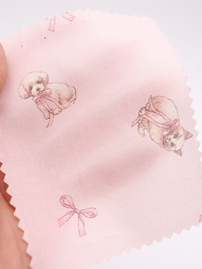 【25AW-046】おすわりしゃむねこ＆といぷーちゃんプリント綿ローン　/0.5ｙあたり=～795円