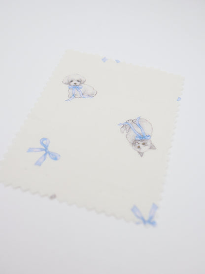 【25AW-046】おすわりしゃむねこ＆といぷーちゃんプリント綿ローン　/0.5ｙあたり=～795円