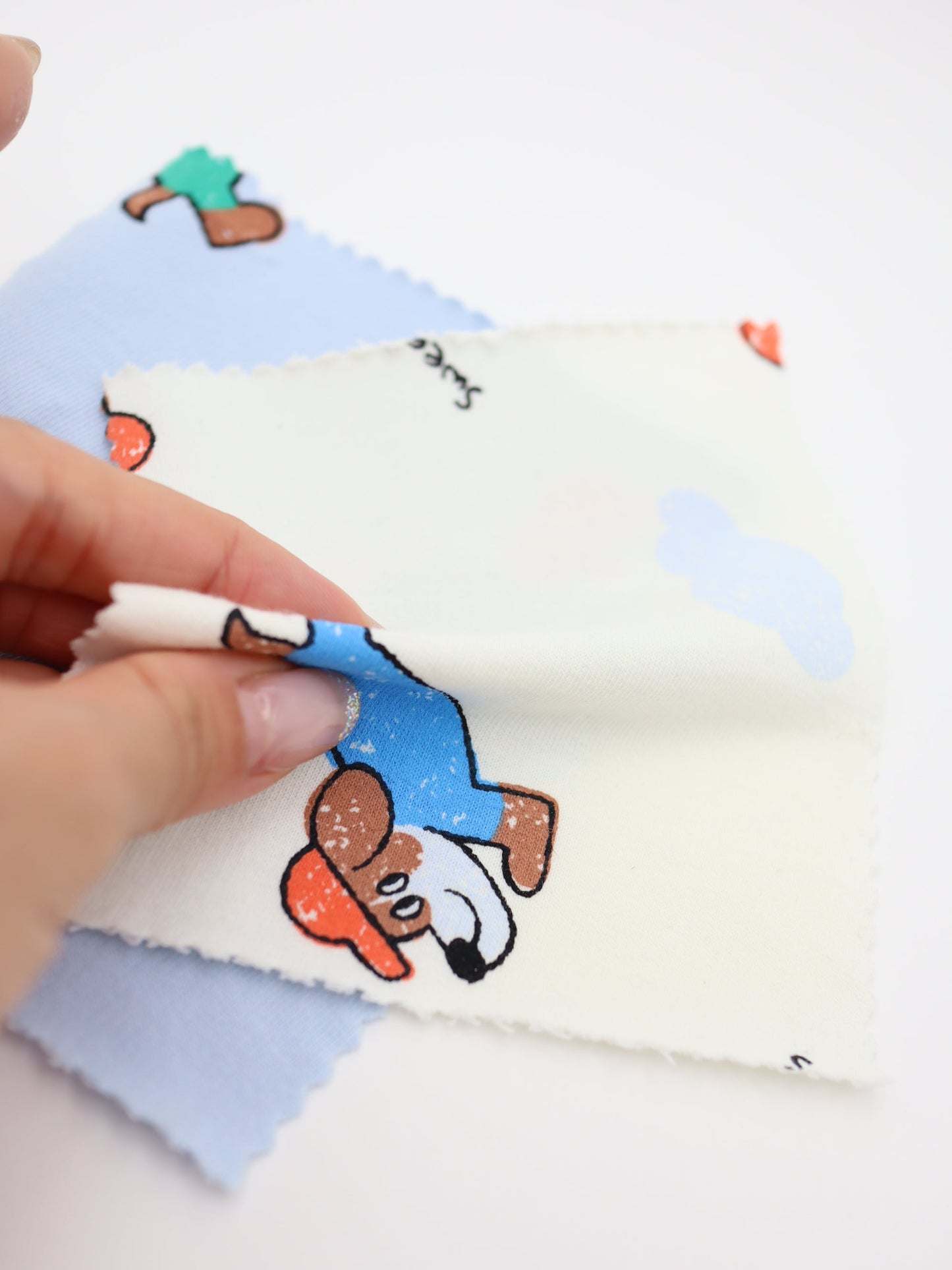 【25AW-051】帽子ダックスプリントミニ裏毛　/0.5ｙあたり=～860円