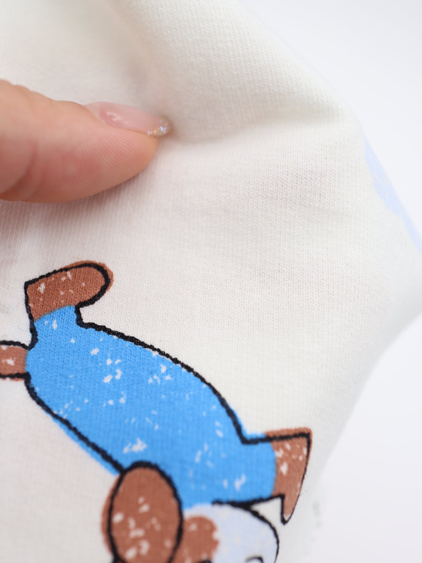 【25AW-051】帽子ダックスプリントミニ裏毛　/0.5ｙあたり=～860円