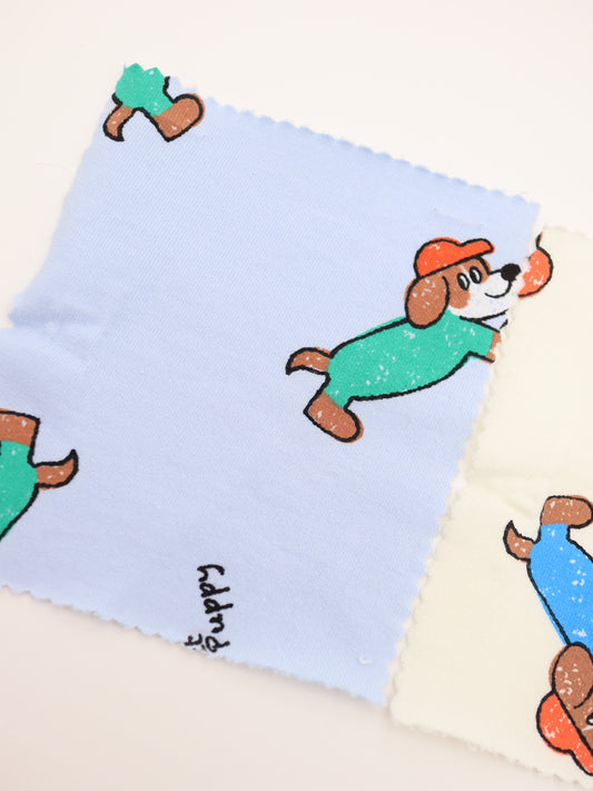 【25AW-051】帽子ダックスプリントミニ裏毛　/0.5ｙあたり=～860円