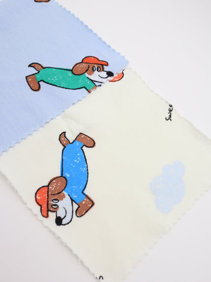 【25AW-051】帽子ダックスプリントミニ裏毛　/0.5ｙあたり=～860円