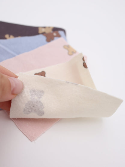 【25AW-052】クマちゃんプリントフライスニット　/0.5ｙあたり=～900円