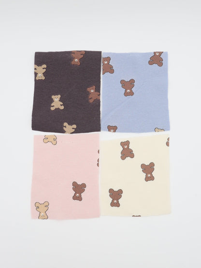 【25AW-052】クマちゃんプリントフライスニット　/0.5ｙあたり=～900円