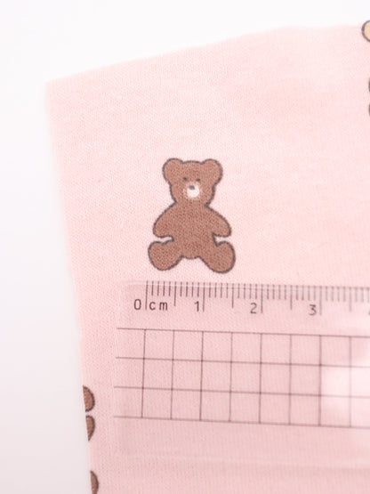 【25AW-052】クマちゃんプリントフライスニット　/0.5ｙあたり=～900円