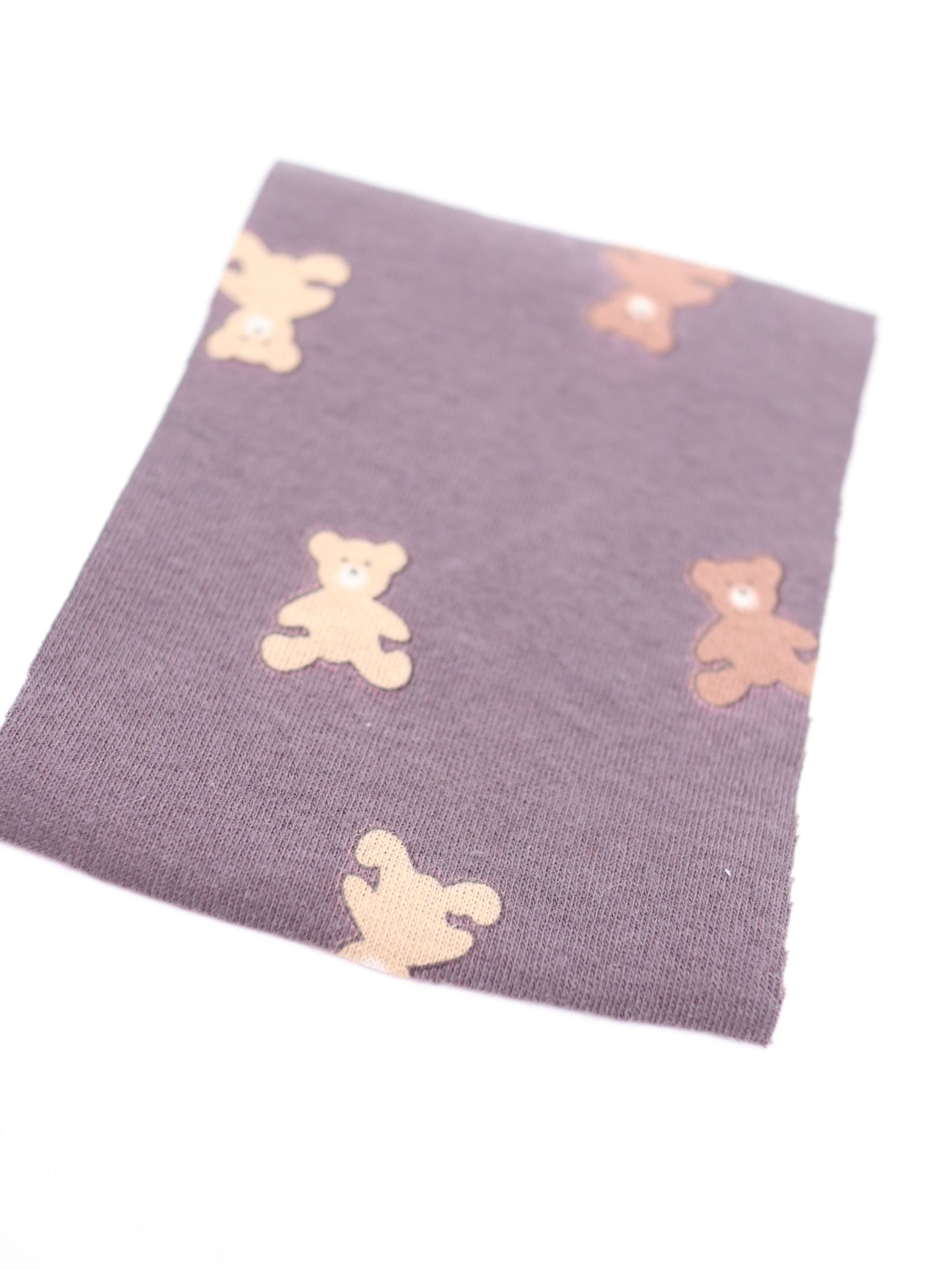 【25AW-052】クマちゃんプリントフライスニット　/0.5ｙあたり=～900円