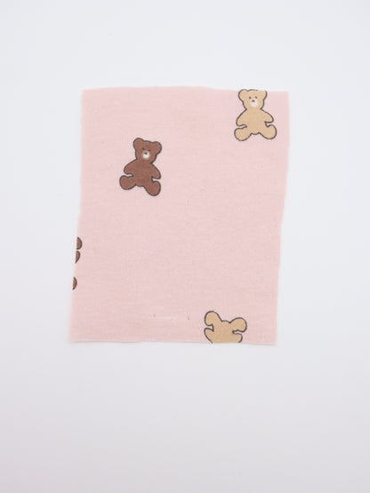 【25AW-052】クマちゃんプリントフライスニット　/0.5ｙあたり=～900円