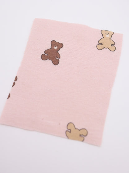 【25AW-052】クマちゃんプリントフライスニット　/0.5ｙあたり=～900円