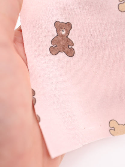 【25AW-052】クマちゃんプリントフライスニット　/0.5ｙあたり=～900円