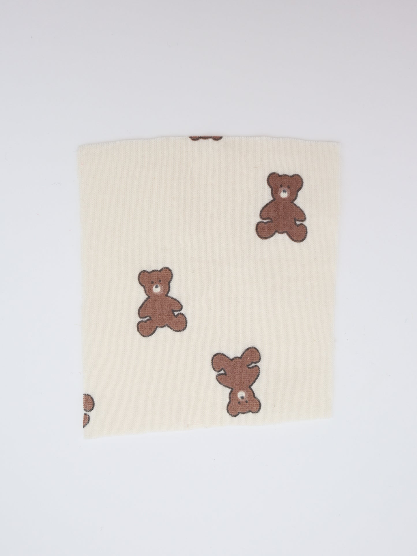 【25AW-052】クマちゃんプリントフライスニット　/0.5ｙあたり=～900円