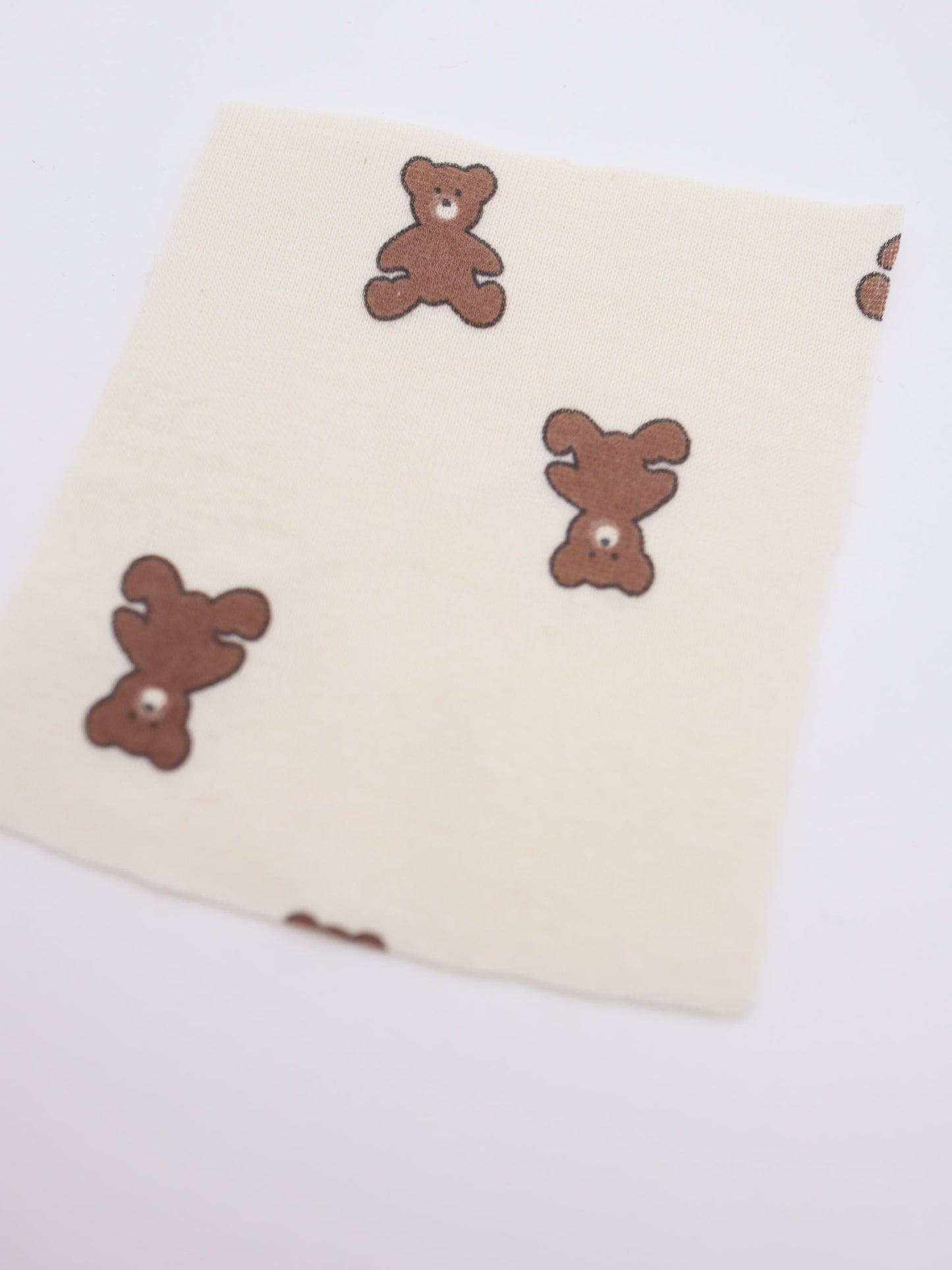 【25AW-052】クマちゃんプリントフライスニット　/0.5ｙあたり=～900円