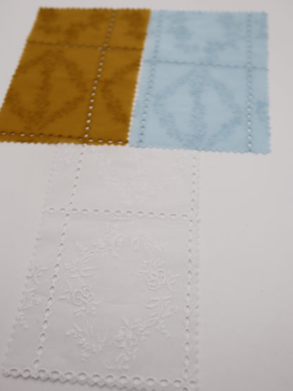 綿100%・パネルフラワー刺繍ローン生地｜【生地幅】約127センチ 【混率】綿100％｜ドッグウエア・KIDSウエア・ブラウス・雑貨向き｜26AW-241