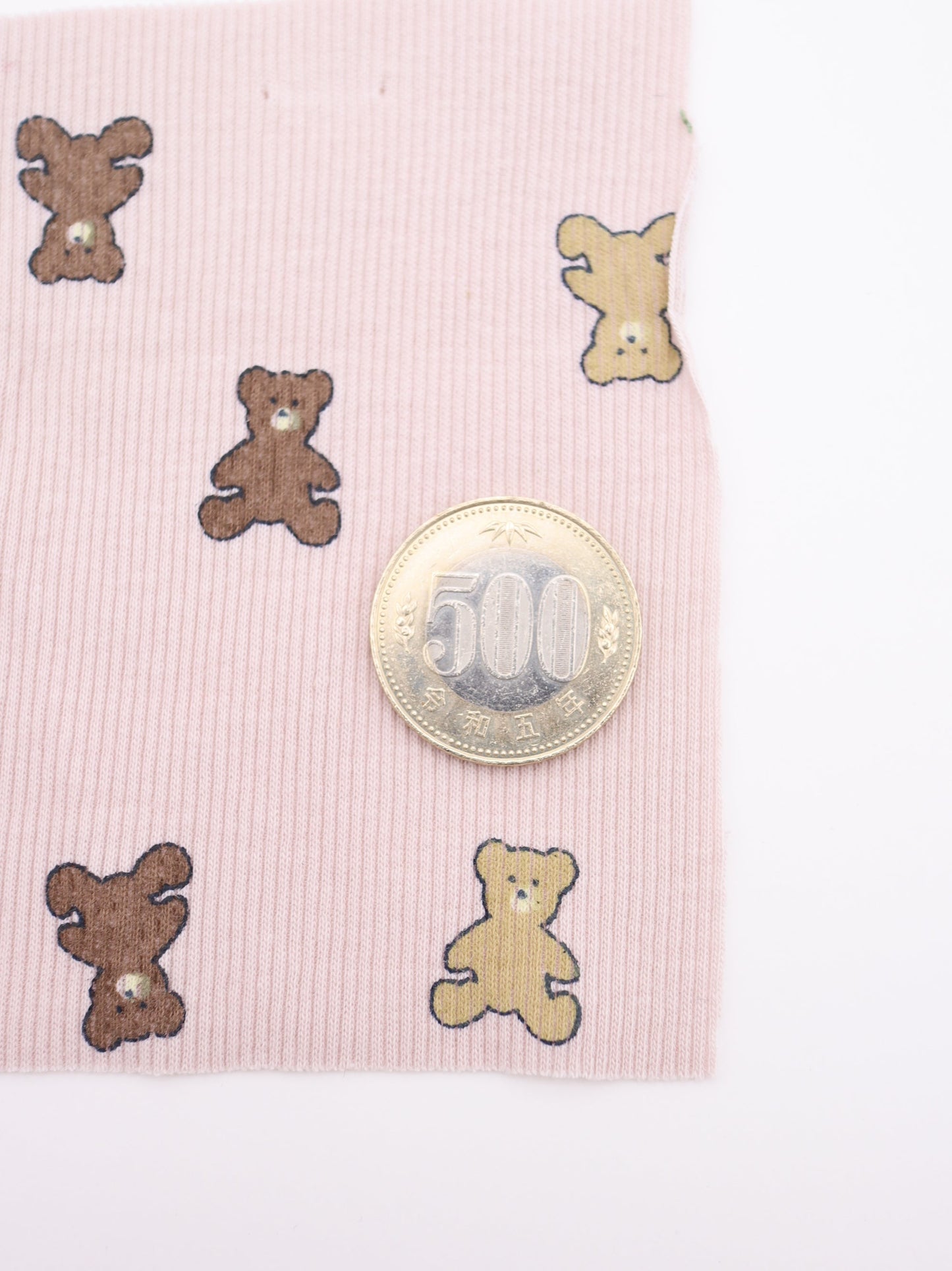 【25AW-053】くまちゃんプリントテレコニット　/0.5ｙあたり=～900円