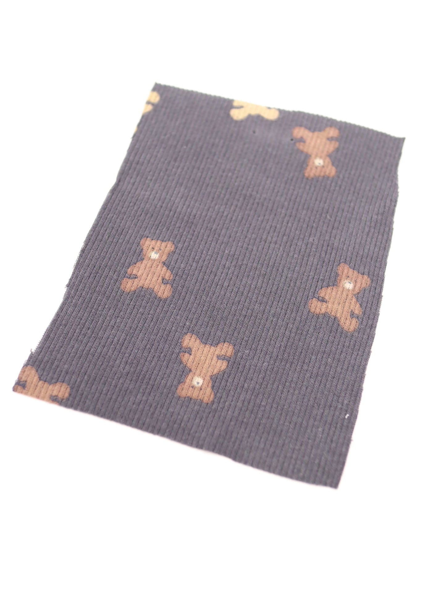 【25AW-053】くまちゃんプリントテレコニット　/0.5ｙあたり=～900円