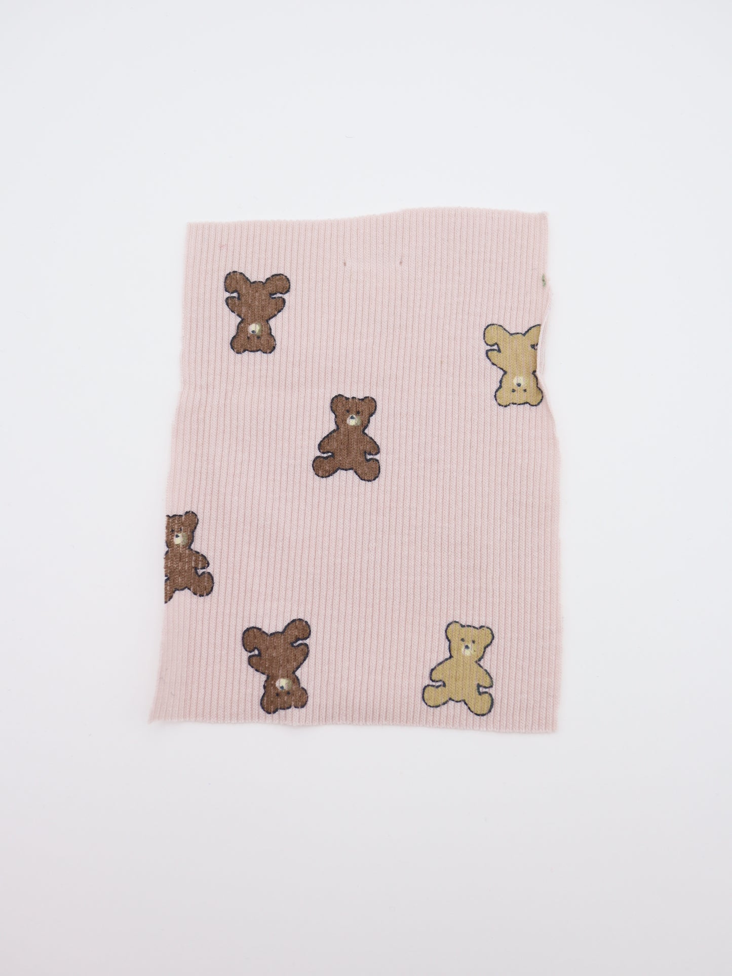 【25AW-053】くまちゃんプリントテレコニット　/0.5ｙあたり=～900円