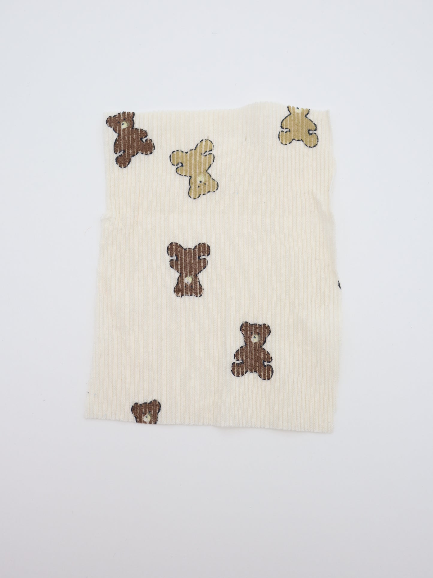 【25AW-053】くまちゃんプリントテレコニット　/0.5ｙあたり=～900円