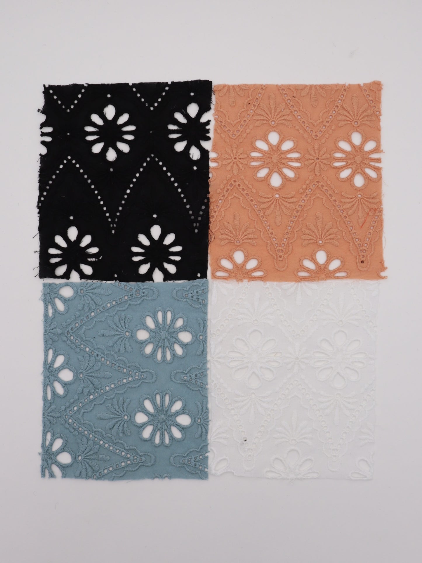 綿100%・カットワークフラワー刺繍ローン生地｜【生地幅】約132センチ 【混率】綿100％｜ドッグウエア・KIDSウエア・ブラウス・雑貨向き｜26AW-243