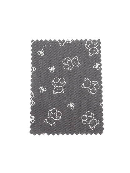 【25AW-022】もこもこくまさん×リボンプリントツイル　/0.5ｙあたり=～960円