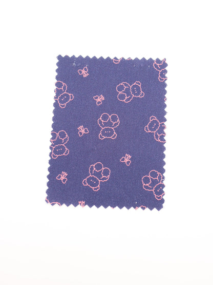 【25AW-022】もこもこくまさん×リボンプリントツイル　/0.5ｙあたり=～960円