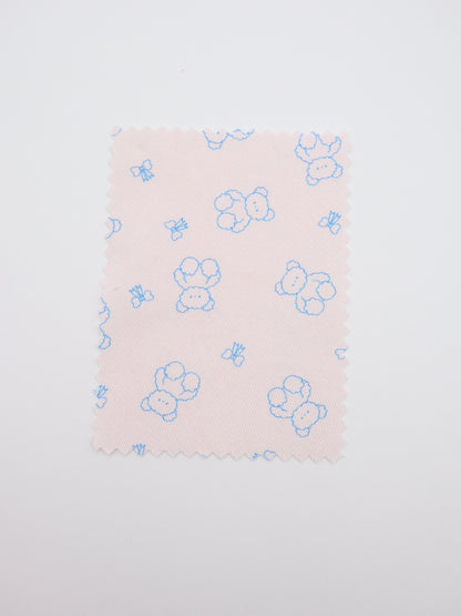 【25AW-022】もこもこくまさん×リボンプリントツイル　/0.5ｙあたり=～960円