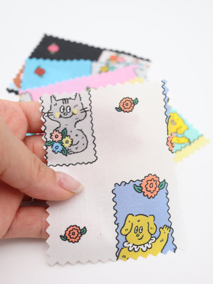 【25AW-025】HELLOわんにゃんずプリント綿ローン　/0.5ｙあたり=～775円