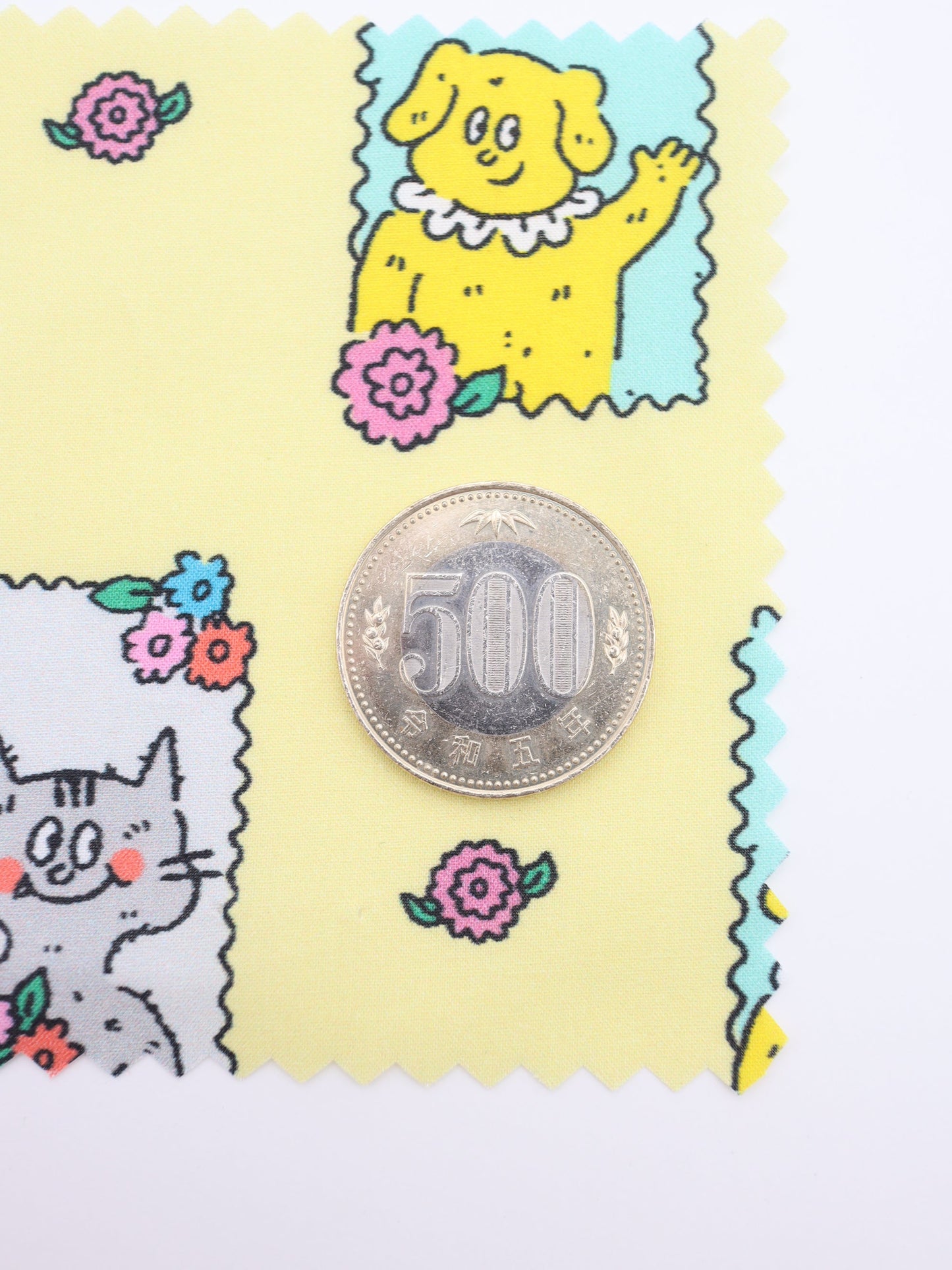 【25AW-025】HELLOわんにゃんずプリント綿ローン　/0.5ｙあたり=～775円