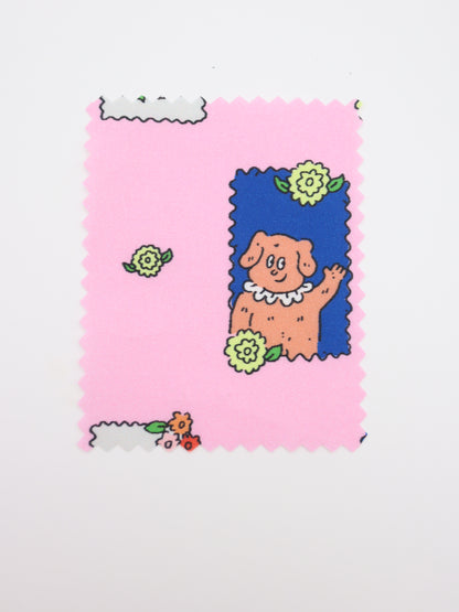 【25AW-025】HELLOわんにゃんずプリント綿ローン　/0.5ｙあたり=～775円