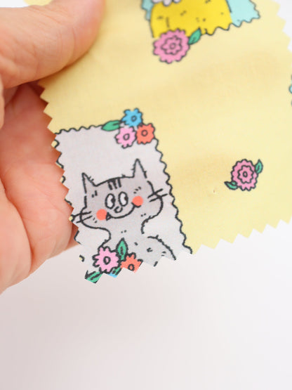 【25AW-025】HELLOわんにゃんずプリント綿ローン　/0.5ｙあたり=～775円