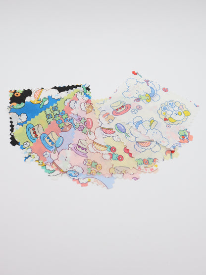 【25AW-024】カフェバイトもこもこうさちゃんプリント綿ローン　/0.5ｙあたり=～775円