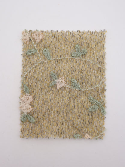 フラワー刺繍オーガンジーボンディングニットソー｜【生地幅】約142センチ 【混率】アクリル50％ポリエステル50％｜ドッグウエア・KIDSウエア・トップス・雑貨向き｜26AW-236