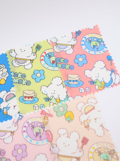 【25AW-024】カフェバイトもこもこうさちゃんプリント綿ローン　/0.5ｙあたり=～775円