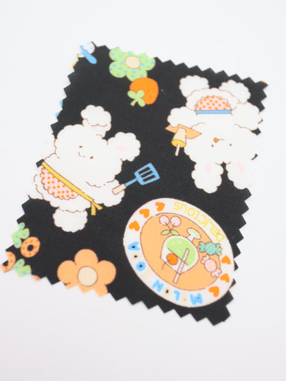 【25AW-024】カフェバイトもこもこうさちゃんプリント綿ローン　/0.5ｙあたり=～775円