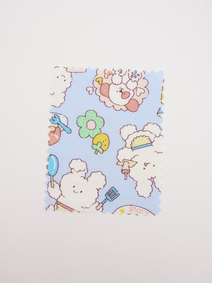 【25AW-024】カフェバイトもこもこうさちゃんプリント綿ローン　/0.5ｙあたり=～775円